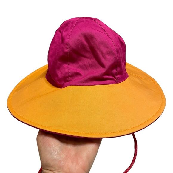 Betmar Pink Orange Sun Hat with Wide Brim - Picture 1 of 4